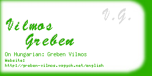 vilmos greben business card